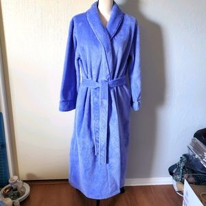 Charter Club Intimates Blue Purple Fleece Robe M
